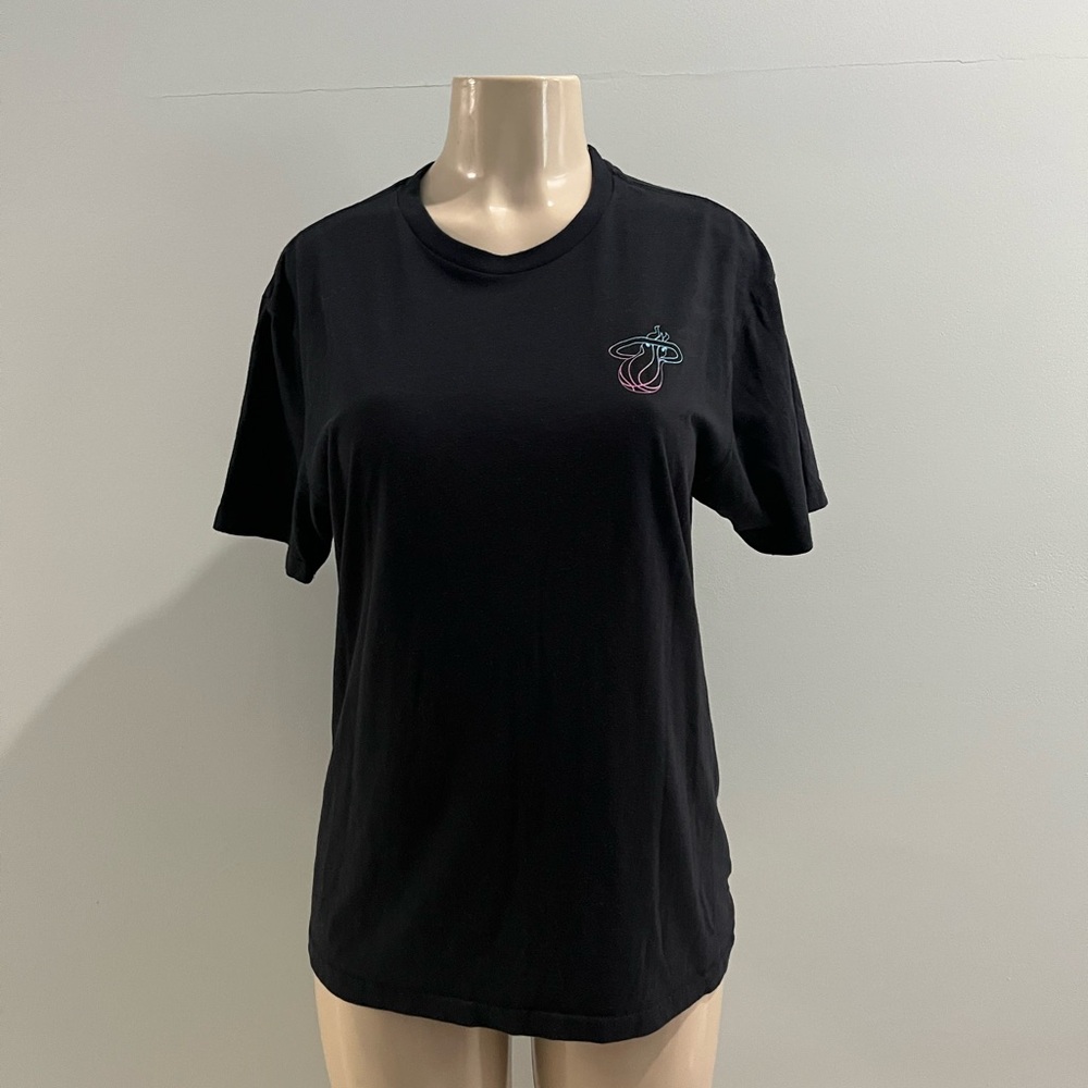 Classic Black Men's Tee with Embroidered Logo